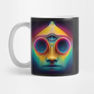 psychedelic face Mug